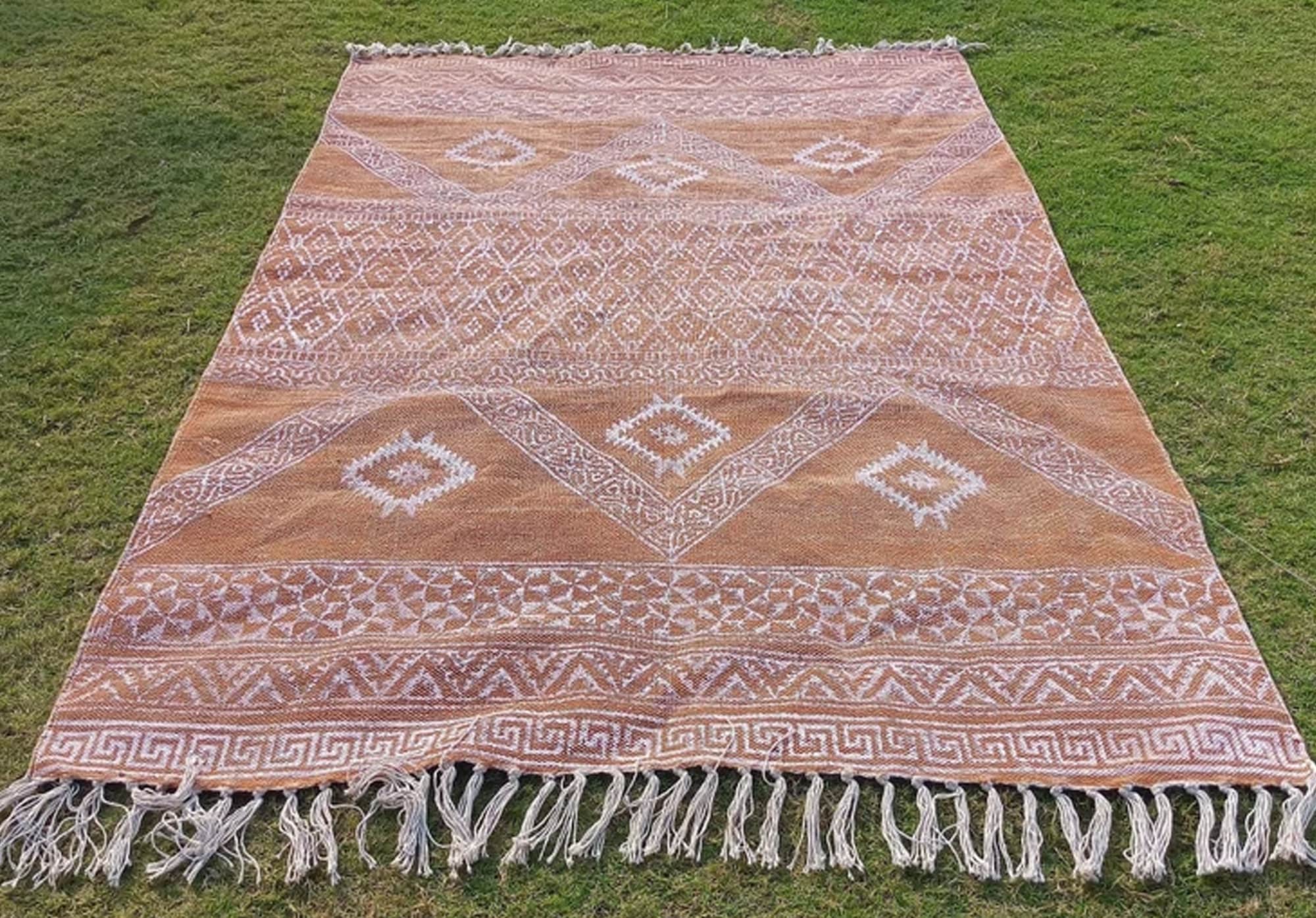 8x10 Feet Handmade Cotton Area Rug 8x10 Feet Floor Rugs Handwoven