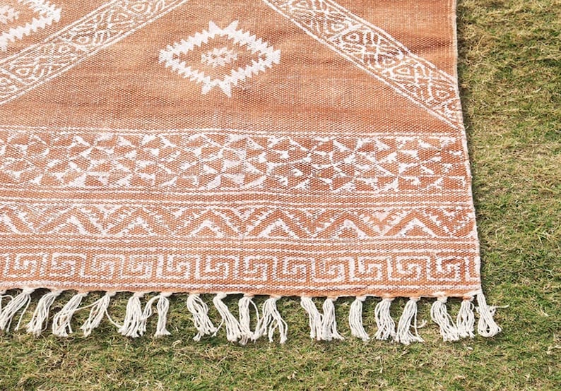 8x10 Feet Handmade Cotton Area Rug 8x10 Feet Floor Rugs Handwoven