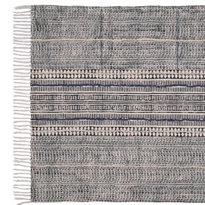 Modern Area Rug Cotton Dhurrie Rug Black Rug Boho Stylish Rug Bedroom Rug Turkish Area Rug Custom Size Rug 4x6 Feet