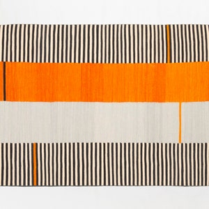 4x6 Feet Block print rug Handmade rug Cotton rug Indian dhurrie rug Striped rug Custom cotton rug Boho rug Indoor rug Outdoor rug Area rug