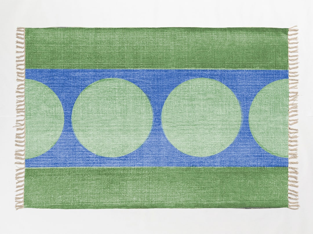 Handmade Block Print Cotton Dhurrie Rug: 4x6 Boho Kilim Living Room ...