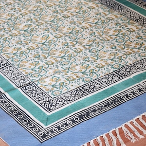 4x4 5x5 8x8 Feet Cotton Rugs Square area rug cotton rug color rug Custom size rug Kitchen kilim Outdoor rug Living room rug Indoor Area Rug