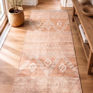 Indian Handmade Rug, Block printed Rug, Rust Cotton Rug, Bedroom Rug, Large Area Boho Rug, Hallway Rug, Custom Size Rug.