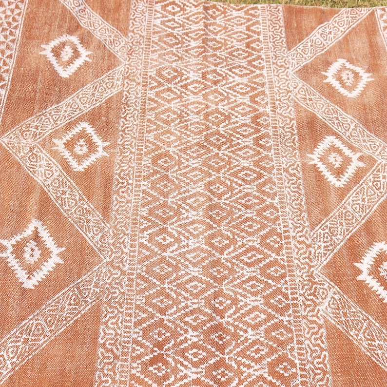 4x6 Feet Area Rug Hand Block Printed Area Rug 6x9 Feet Etsy