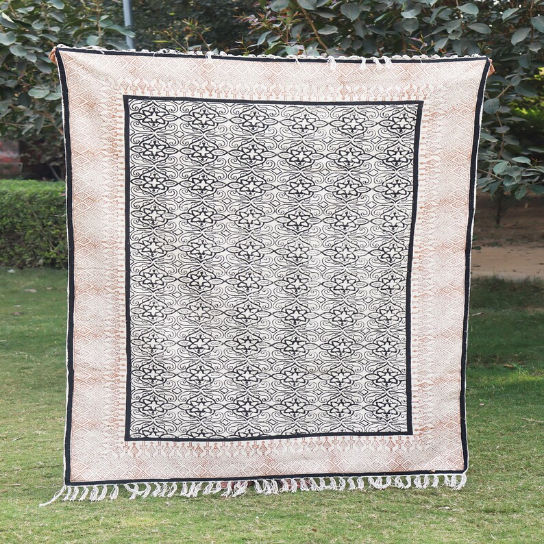 Extra Large Rug Block Printed 9x12 Rugs Handmade Rugs Etsy