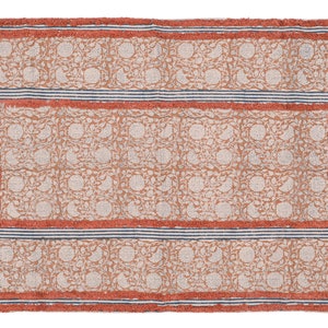 Brown Cotton Runner Rug Hand Block Print Rug Area Rug Hallway Runner Customized Rug Floor Rug Stair Runner Rug Cotton Runner