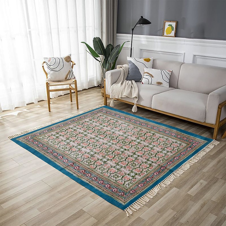 4x6 Feet Area Rug Hand Block Printed Area Rug 6x9 Feet - Etsy