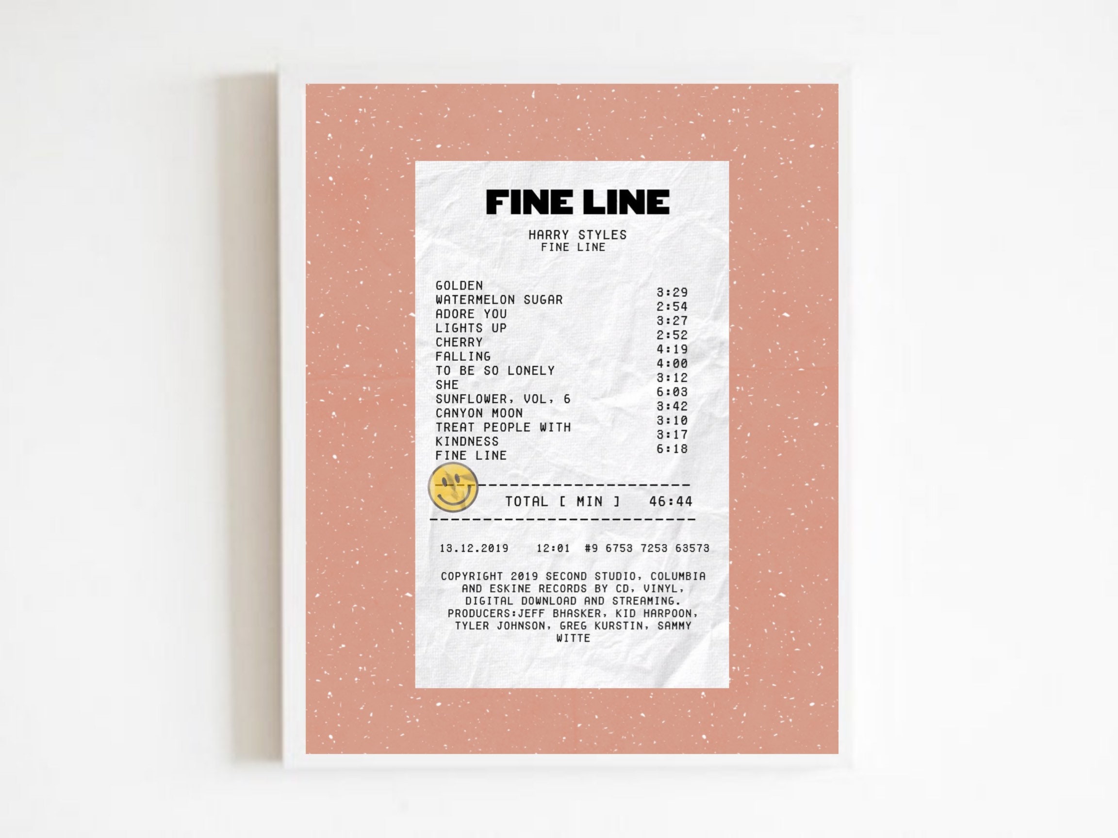 Watermelon Sugar HARRY STYLES Print Fine Line Songs Sunflower Digital ...