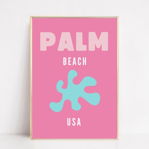 Bondi Beach Poster Print Travel Poster Preppy Room Decor Etsy
