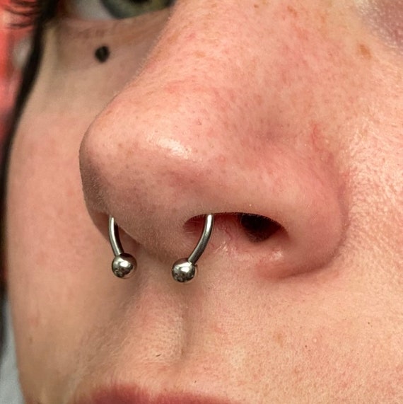 Nep magnetische septum nep septum piercing neus ring clip - Etsy België