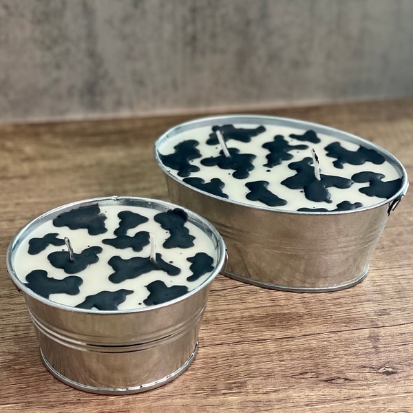 Vela con estampado de vaca