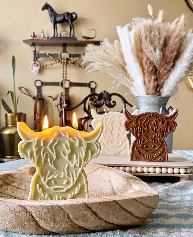 Highland Cow Candle Etsy