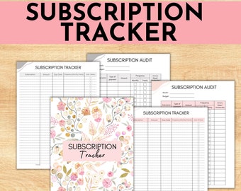 Subscription Tracker Printable | Fillable Subscription Tracker | Monthly Subscription Audit | Spending Tracker | Bill Payment Tracker