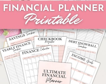 Financial Tracker Financial Planner | Debt Payment Tracker | Bill Payment Tracker | Subscription Tracker | Financial Freedom Financial Goals