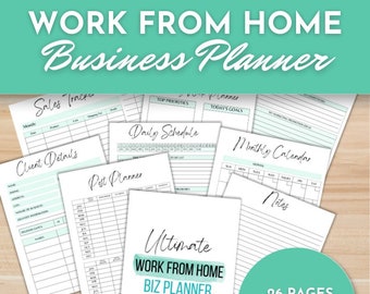 Work From Home Digital Planner Work At Home Planner | Work From Home Planner | Productivity Planner Entrepreneur Planner Work Day Organizer