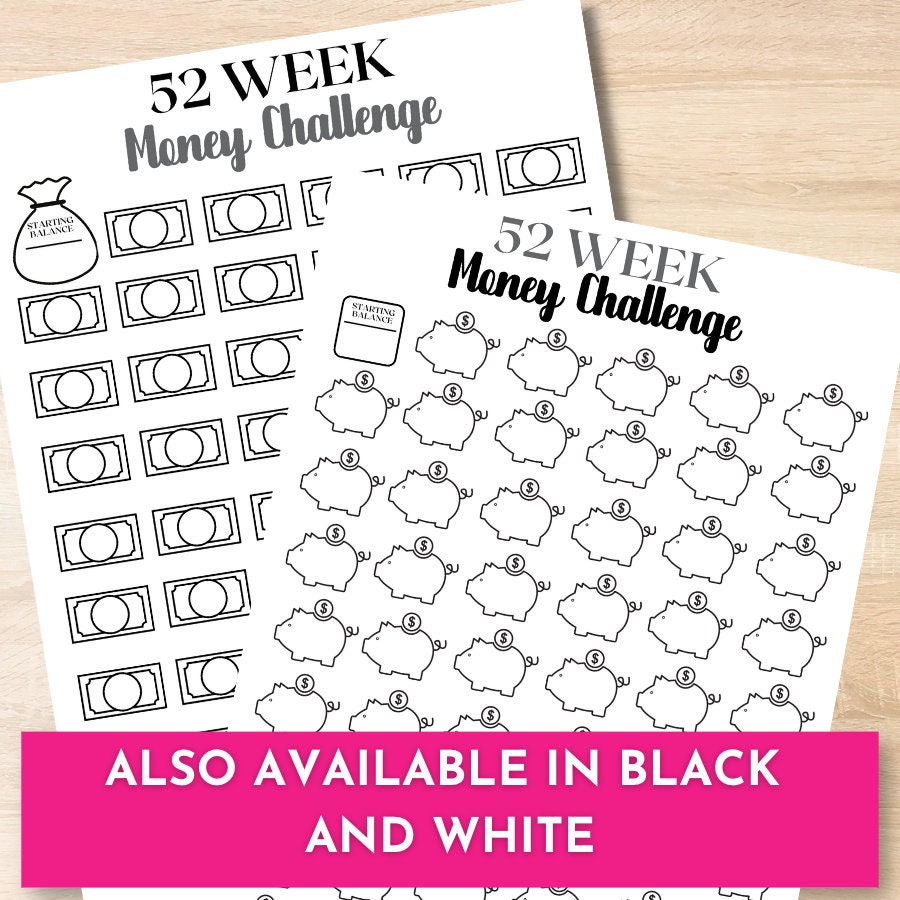 52 Week Savings Challenge Printable | 52 Week Money Saving Challenge ...