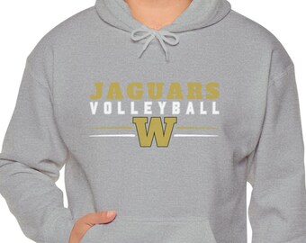 Sudadera de voleibol Windsor en negro y gris, Windsor Highschool, sudadera de voleibol,