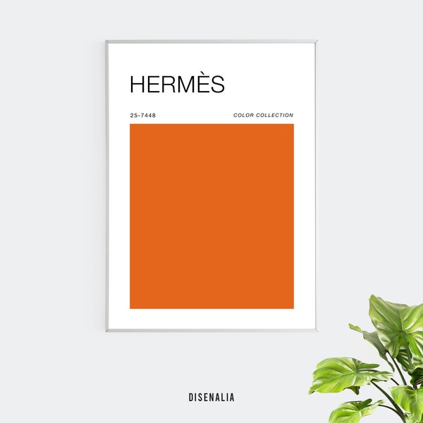 Hermès Color Printable Wall Art, Scandinavian Home Decor, Instant Download