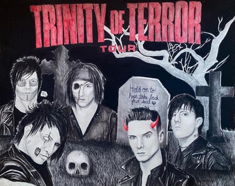 Black Veil Brides, Trinity of Terror Tour 2022 Custom original poster PRINT