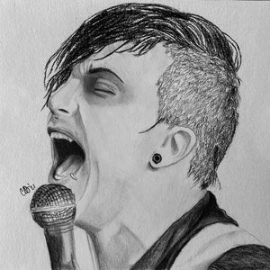 Frank Iero, My Chemical Romance custom drawing ORIGINAL