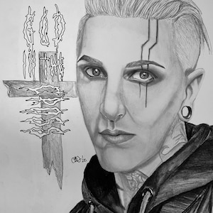 Chris Cerulli (Chris Motionless), Motionless in White Slaughterhouse drawing