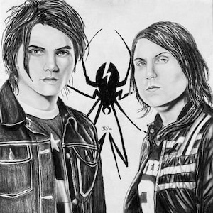 Gerard Way and Frank Iero, My Chemical Romance Drawing Print