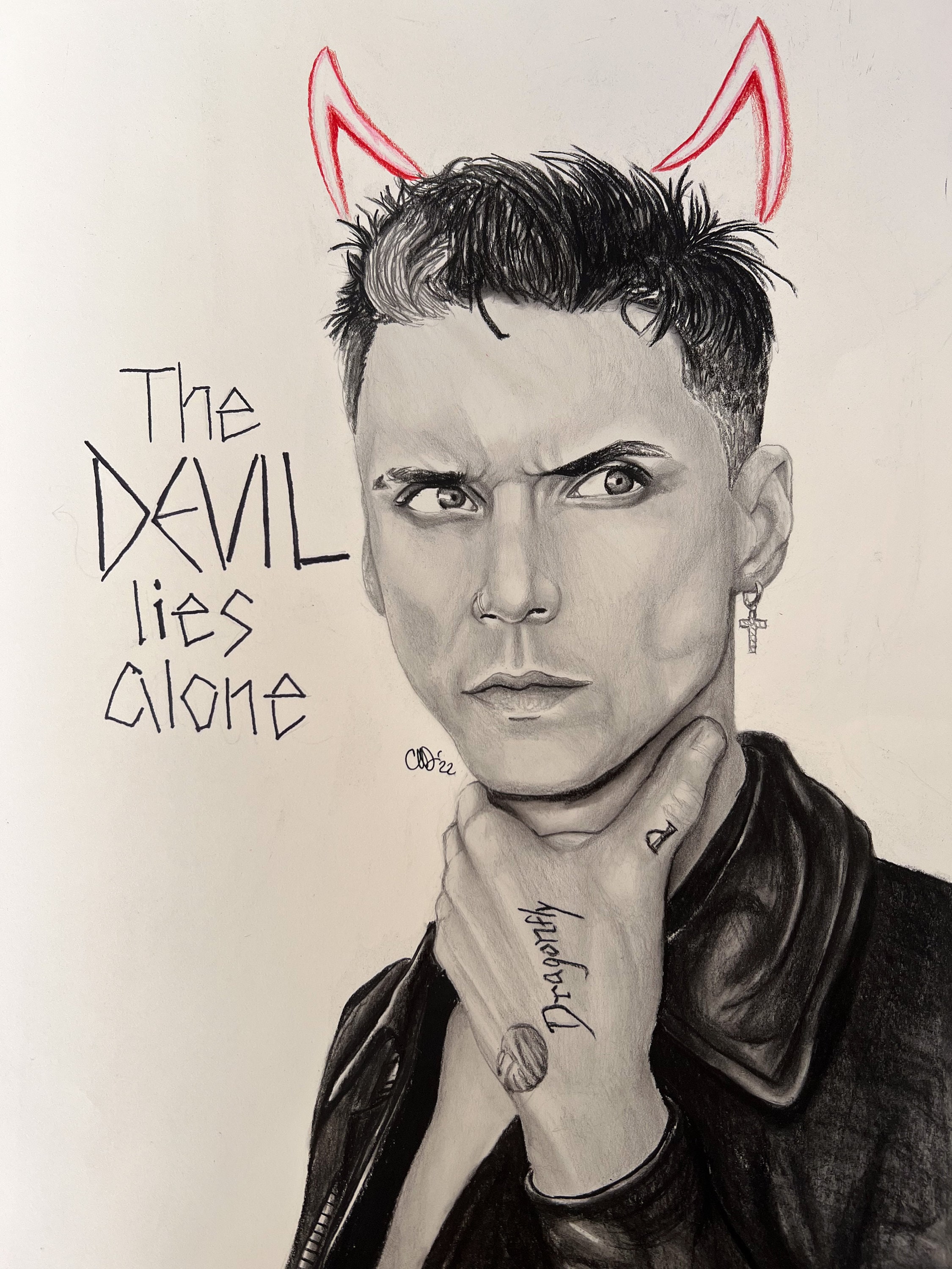 Andy Biersack Drawing Knives And Pens