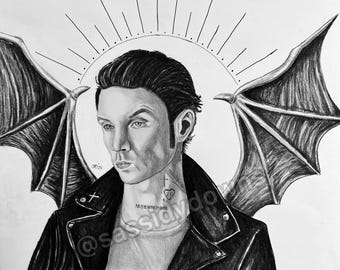 Andy Biersack, Black Veil Brides “Hallelujah” inspired drawing 2025