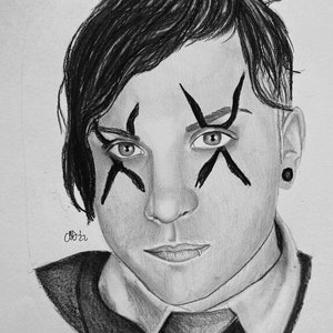 Frank Iero, My Chemical Romance fan art original drawing