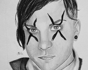 Frank Iero, My Chemical Romance fan art original drawing