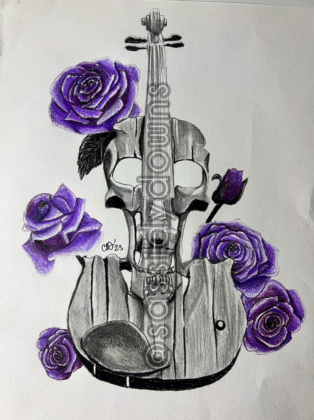Jinxx Black Veil Brides Violin Custom Drawing epilepsy Etsy