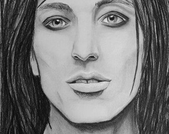 Christian Coma, Black Veil Brides custom drawing PRINT