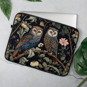 Owls Laptop Sleeve For MacBook Air Dark Academia Style, Designer Laptop MacBook Pro Sleeve, MacBook Air 13 inch sleeve, 15 inch Macbook Case