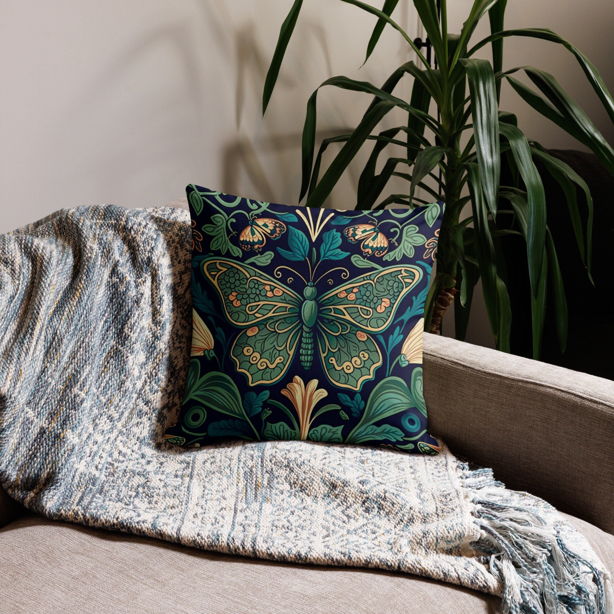 Butterfly Throw Pillow Etsy Canada
