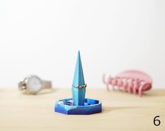 3D-utskriven ringhållare flerfärgad gåva för kvinnor, bröllopspresent, rolig konst