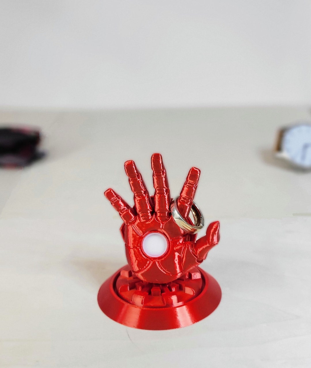 Men's Ring Holder, Iron Man, Women's Ring Holder, 3D Printed, Paper