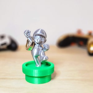 Metall Mario Fan Art Ringhalter 3D Gedruckt Gamer Geschenk