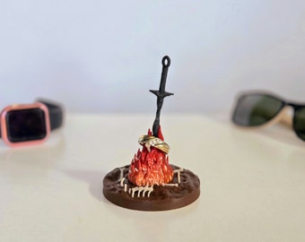 Men's Ring Holder, Dark Souls Bonfire Sword Fan Art, Women's Ring Holder, 3D Printed