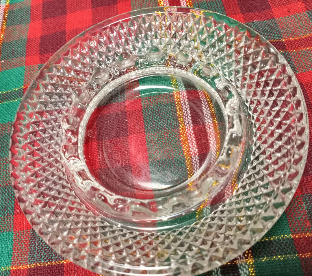 Hobnail Clear Glass Spinning Wheel Ashtray Etsy