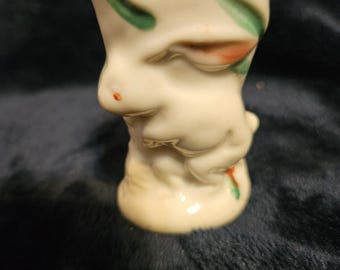 Vintage Ceramic Rabbit Vase – Mini Bunny Floral Accent