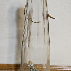 Vintage Italiaanse DRL Solaro-glazen karaf – Napoleon-figuur – 13" hoog – Decoratieve fles