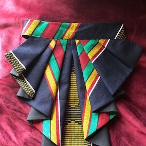 African Print Jabot, Ankara Collar,  Kente Necklace, Neckpiece, Ankara Neckpiece, Women&#39;s Tie, Women&#39;s Neckpiece