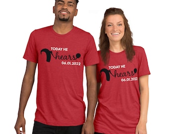 Today He Hears Cochlear Implant Activation Day Men's Relaxed T-Shirt (Black)