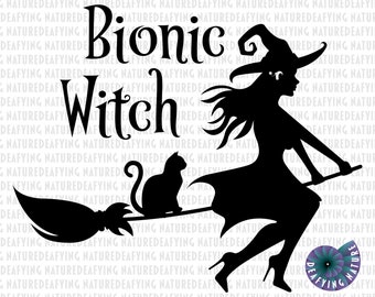 Halloween Bionic Witch Cochlear Implant digital download cut file