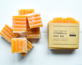 Citronella Body Bar | Organic | Multipurpose Bar Soap | Dry Rub + Insect Repelling Soap |  Irritation Relief | 100% Essential Oils