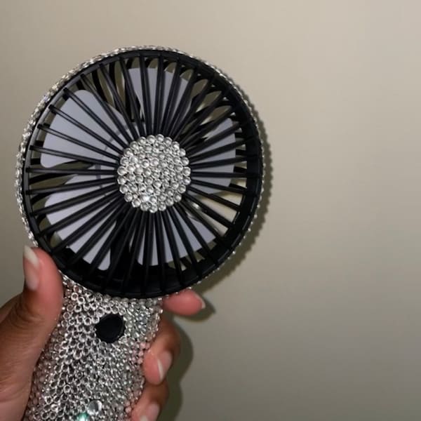 Bling Rhinestone Handheld Fan