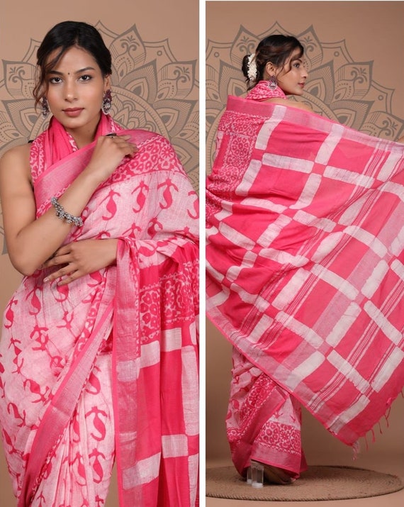 Cotton bandhani saree clearance online