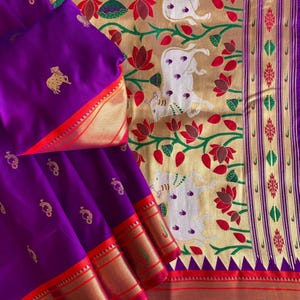 Pure patola Paithani Silk Sarees/Patola Pochampally Paithani saree
