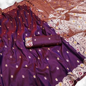 Banarasi Soft  Silk Saree,Bollywood Style Saree,Silk Sarees,Rich Pallu Saree,Banarasi Saree
