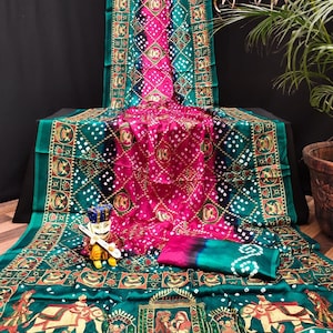 Handicraft Gaji Bandhani Saree: Traditional Tie-Dye Saree